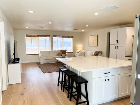 Kitchen and livingroom (view from dining room)