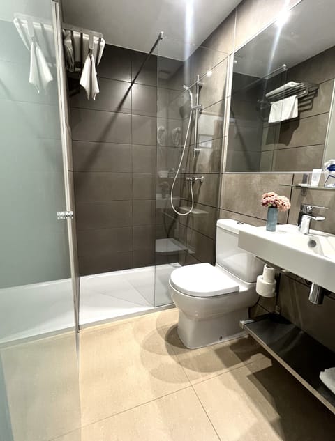 Triple Room | Bathroom | Shower, hair dryer, towels, soap