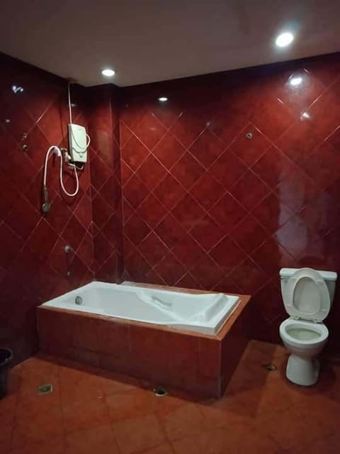 Basic Room | Bathroom | Combined shower/tub, hydromassage showerhead, towels, soap