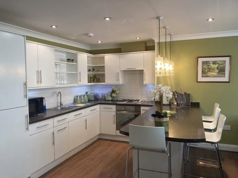 Apartment | Private kitchen | Fridge, microwave, oven, stovetop