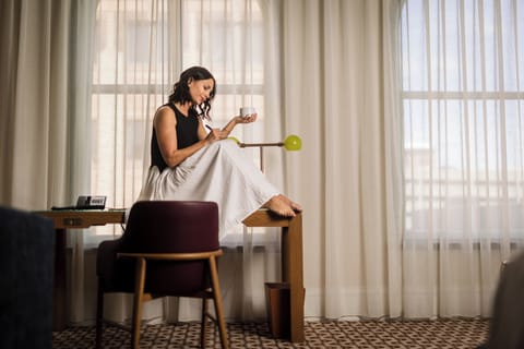 Room, 1 King Bed | Living area | 42-inch flat-screen TV with digital channels, TV, pay movies