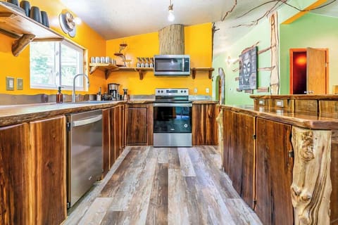 Dustin, the creator and host, carefully designed and sculpted the kitchen for function and beauty!