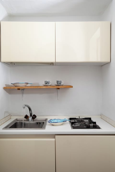 Apartment | Private kitchen | Full-size fridge, stovetop, cookware/dishes/utensils