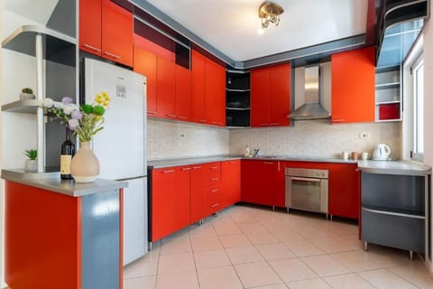 Premium Apartment, Balcony | Private kitchen | Fridge, oven, stovetop, electric kettle