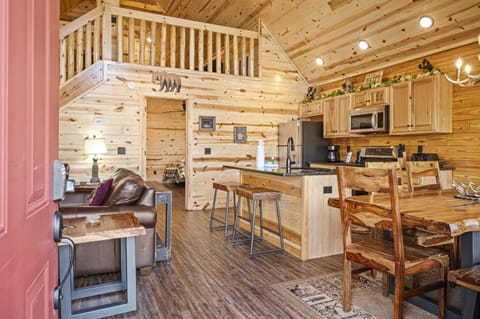 Plenty of seating in this open living area.