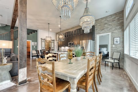 Sadie Street Dining table with comfortable seating for 8