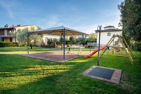 Delightful garden of the holiday estate in Tuscany.