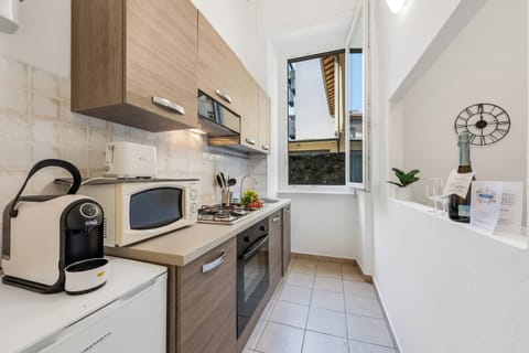 Standard Apartment, 1 Bedroom (Ferienhaus in Lugano) | Private kitchen | Fridge, microwave, oven, stovetop