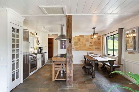 Cook together, dine together, and enjoy this charming, homey space.