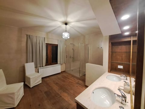 Panoramic Double or Twin Room | Bathroom | Shower, hair dryer, bidet, towels