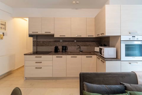 Luxury Apartment, City View | Private kitchen