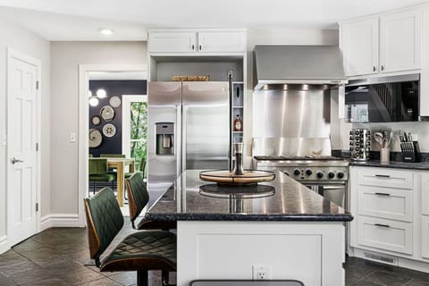 A modern kitchen fully stocked with all the essentials