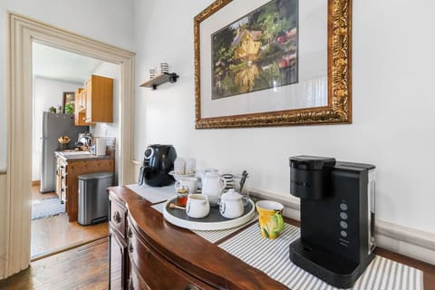 Brew coffee, tea, or hot cocoa at your convenient drink station.