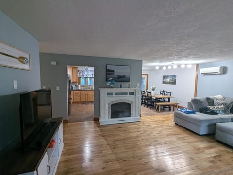 A view of the upstairs living room