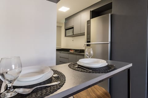 Apartment | Private kitchen | Fridge, microwave, stovetop, cookware/dishes/utensils