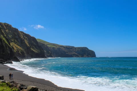 Beach nearby, black sand, beach bar