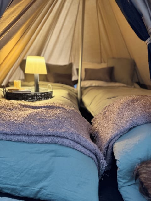 Basic Tent, Mountain View | Premium bedding, memory foam beds, WiFi, bed sheets