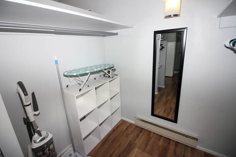 Baby pack n play, high chair, iron and ironing board provided