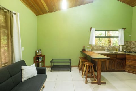 Comfort Cabin, 1 Bedroom, Balcony, Mountain View | Living area | 36-cm flat-screen TV with cable channels