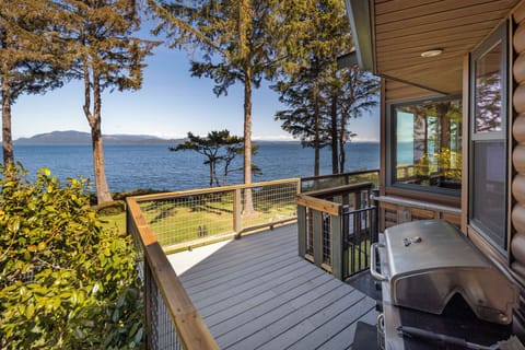 Wrap around deck with bbq and seating