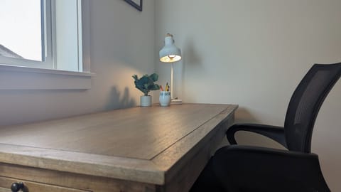 Study area with futon and work station