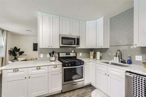 Cook up your favorite meals in a kitchen stocked with all the essentials.