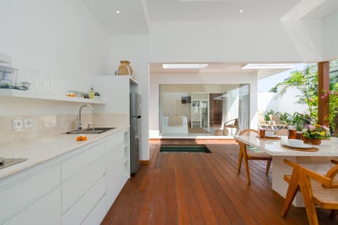 Basic Villa | Private kitchen | Fridge, microwave, stovetop, electric kettle