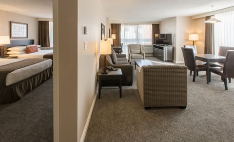 Family Suite, 2 Queen Beds | In-room safe, desk, blackout drapes, iron/ironing board