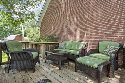 Enjoy outdoor relaxation on our back deck, complete with comfortable furniture for soaking up the sun or stargazing under the night sky.