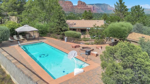 Private saltwater pool perfect for a refreshing dip