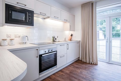 Microwave, oven, stovetop, electric kettle