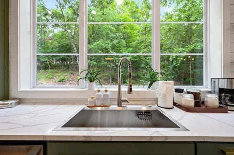 Gorgeous view out the kitchen window