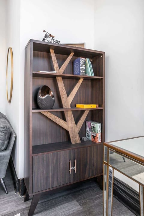 Unique furniture and accents throughout this penthouse