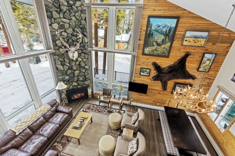 Aspen Glow living area viewed from upstairs landing