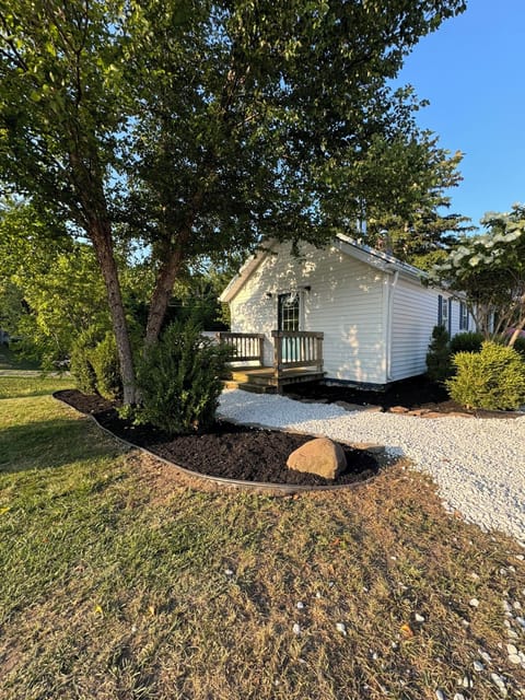 Front porch and door of the home.