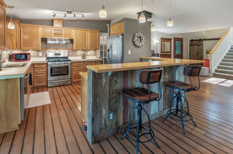 Large kitchen with updated appliances