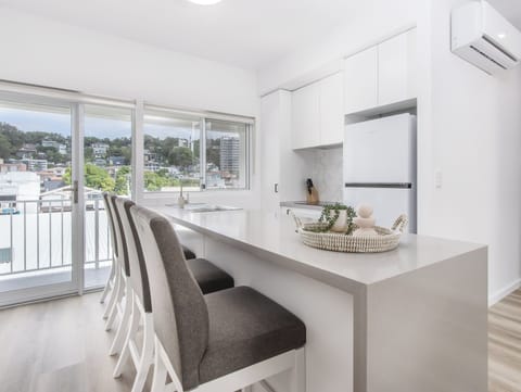 Apartment, Ocean View | Private kitchen | Full-size fridge, microwave, oven, stovetop