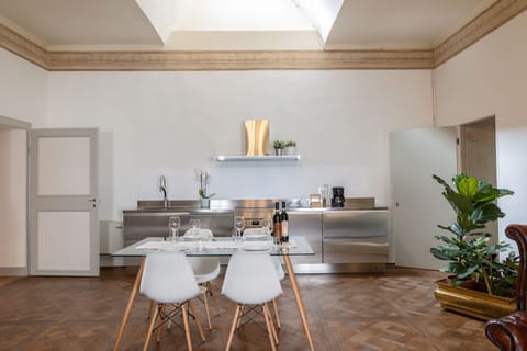 Dining room and kitchen