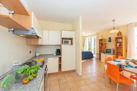 Open plan kitchen and living