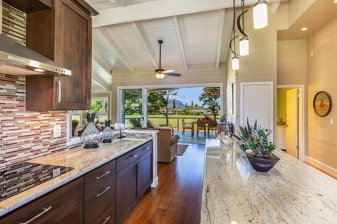 Kitchen looking toward outdoor lanai