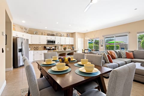 Dining table with seating for 6