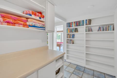 Bookshelf downstairs plus plenty of board games