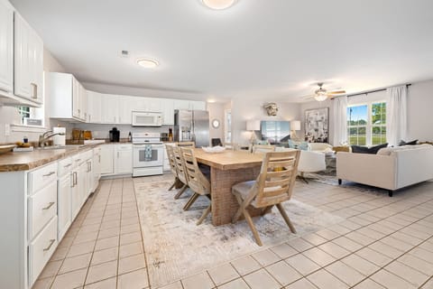 Our kitchen is fully equipped.