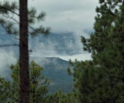 Mountain view from covered porch