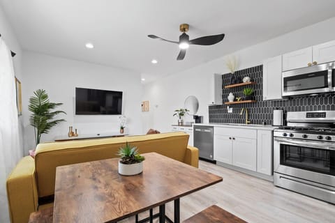 Modern dining space, ideal for casual and formal meals alike.