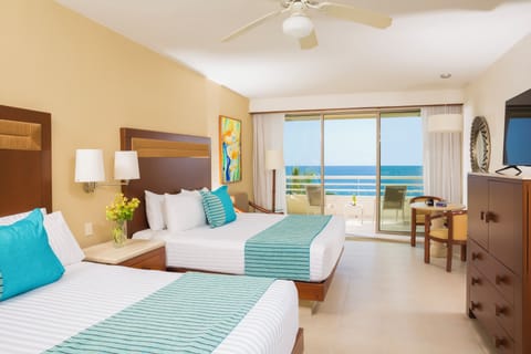 Superior Room, Balcony, Beachfront | In-room safe, desk, laptop workspace, blackout drapes