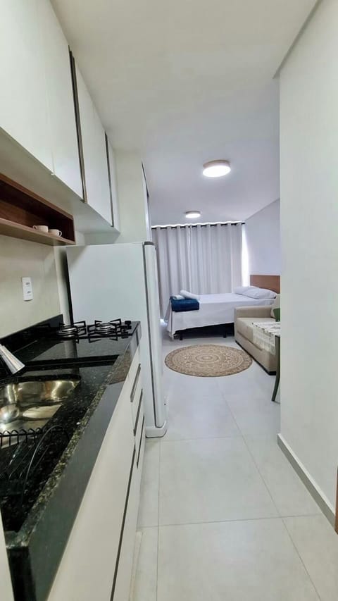 Superior Apartment, City View | Private kitchen | Fridge, microwave, stovetop, cookware/dishes/utensils