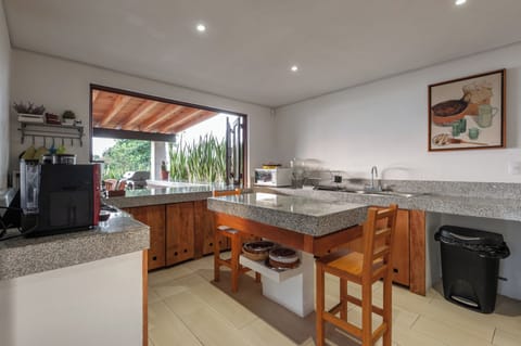 Family Villa, Lake View | Private kitchen | Full-size fridge, microwave, oven, stovetop