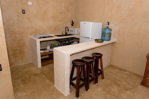 Comfort Double Room | Private kitchen | Fridge, microwave, stovetop, toaster