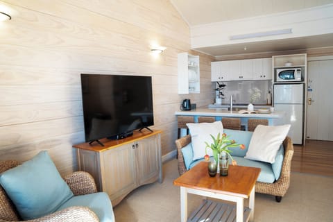 Luxury Villa, 2 Bedrooms, Kitchen, Ocean View | Living area | 55-inch Smart TV with cable channels